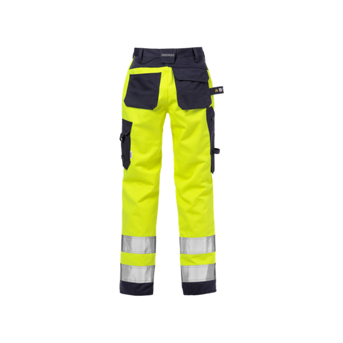 Fristads Flame High Vis Handwerkerhosen Damen Kl. 2 2589 FLAM Größe 48 Warnschutz-Gelb/Marine