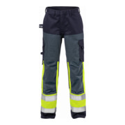 Fristads Flame High Vis Hose Damen Kl. 1 2591 FLAM Größe 34 Warnschutz-Gelb/Marine