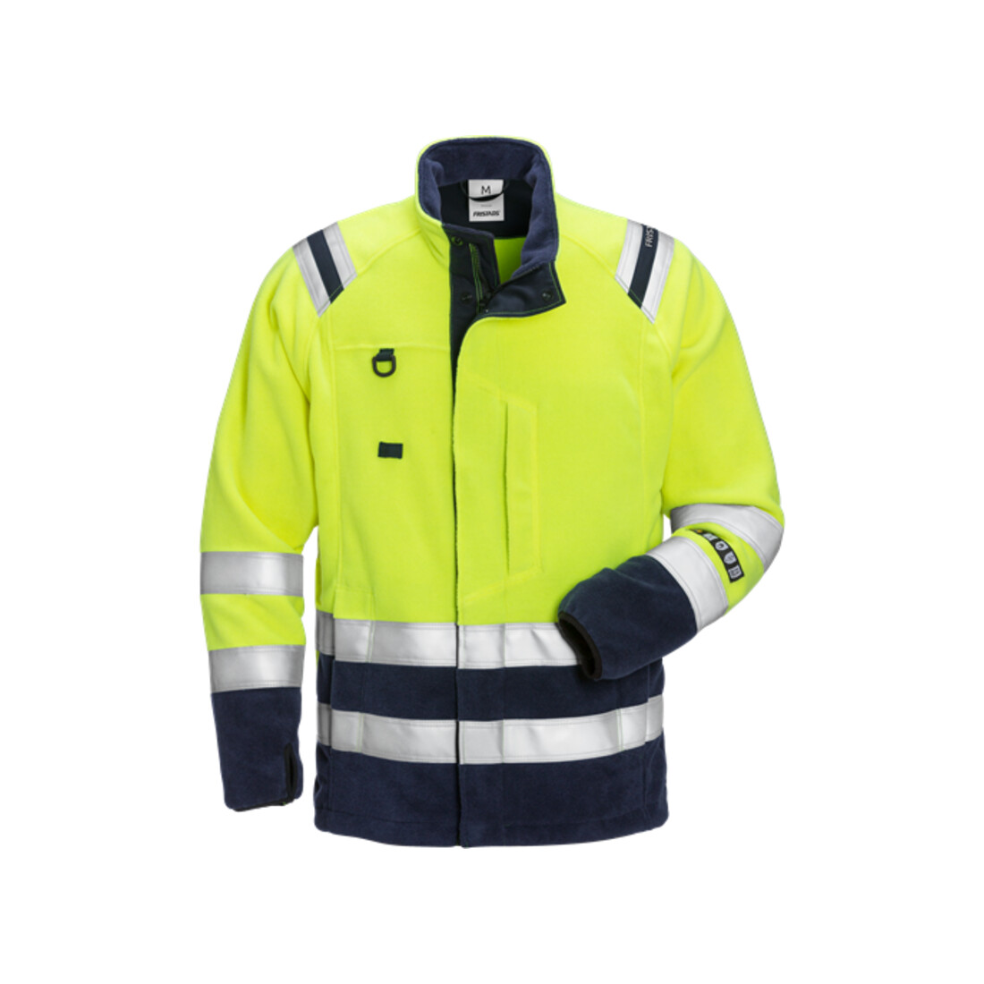 Fristads Flamestat High Vis Fleecejacke Kl. 3 4063 ATF Größe 4XL Warnschutz-Gelb/Marine