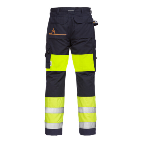 Fristads Flamestat High Vis Hose Damen Kl. 1 2776 ATHS Größe 42 Warnschutz-Gelb/Marine