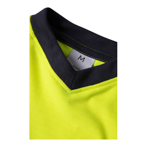 Fristads Flamestat High Vis Langarm-T-Shirt Kl. 1 7107 TFL Größe 4XL Warnschutz-Gelb/Marine