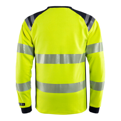 Fristads Flamestat High Vis Langarm-T-Shirt Kl. 3 7359 TFL Größe 3XL Warnschutz-Gelb/Marine