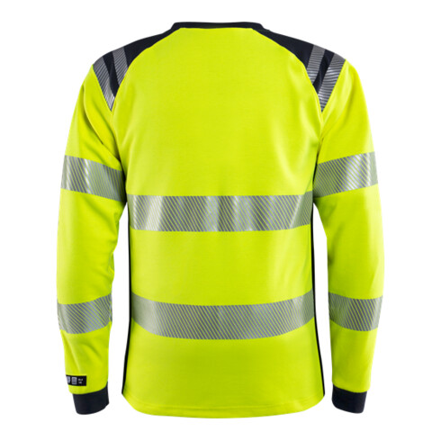 Fristads Flamestat High Vis T-Shirt Kl. 3 7357 TFL Größe 4XL Warnschutz-Gelb/Marine