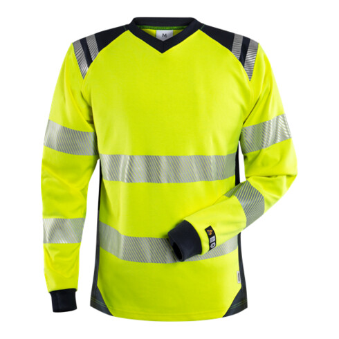 Fristads Flamestat High Vis T-Shirt Kl. 3 7357 TFL Größe XL Warnschutz-Gelb/Marine
