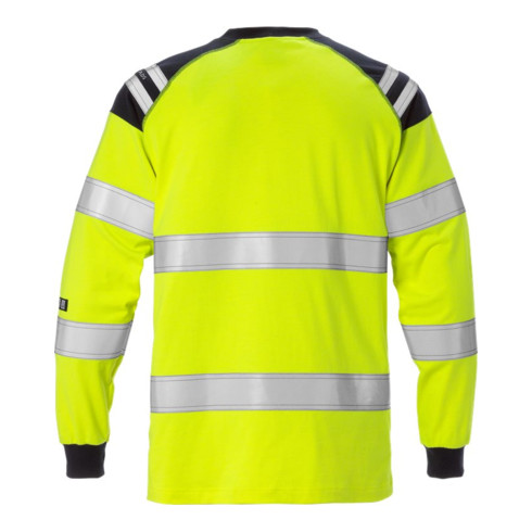 Fristads Flamestat High Vis T-Shirt, la Kl. 3 7077 TFLH Größe 4XL Warnschutz-Gelb/Marine