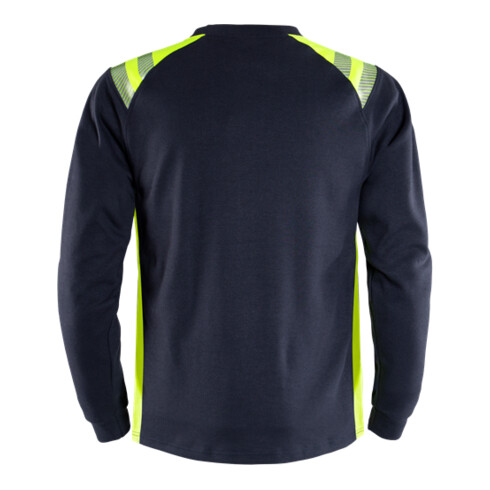 Fristads Flamestat Langarm-T-Shirt 7360 TFL Größe L Marine/Warnschutz-Gelb