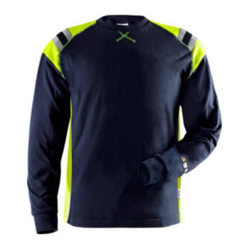 Fristads Flamestat T-Shirt Langarm 7072 TFLH Größe M Marineblau