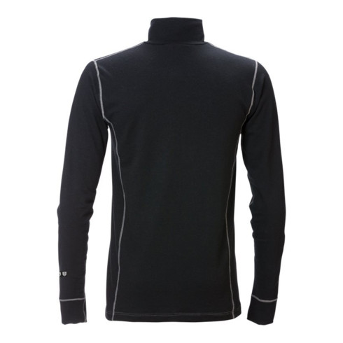 Fristads Flamestat Zipper-T-Shirt Langarm 7029 MOF Schwarz (Herren)