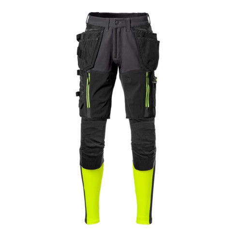 Fristads Friwear Handwerkerleggings 2570 STR Schwarz/Gelb (Herren)