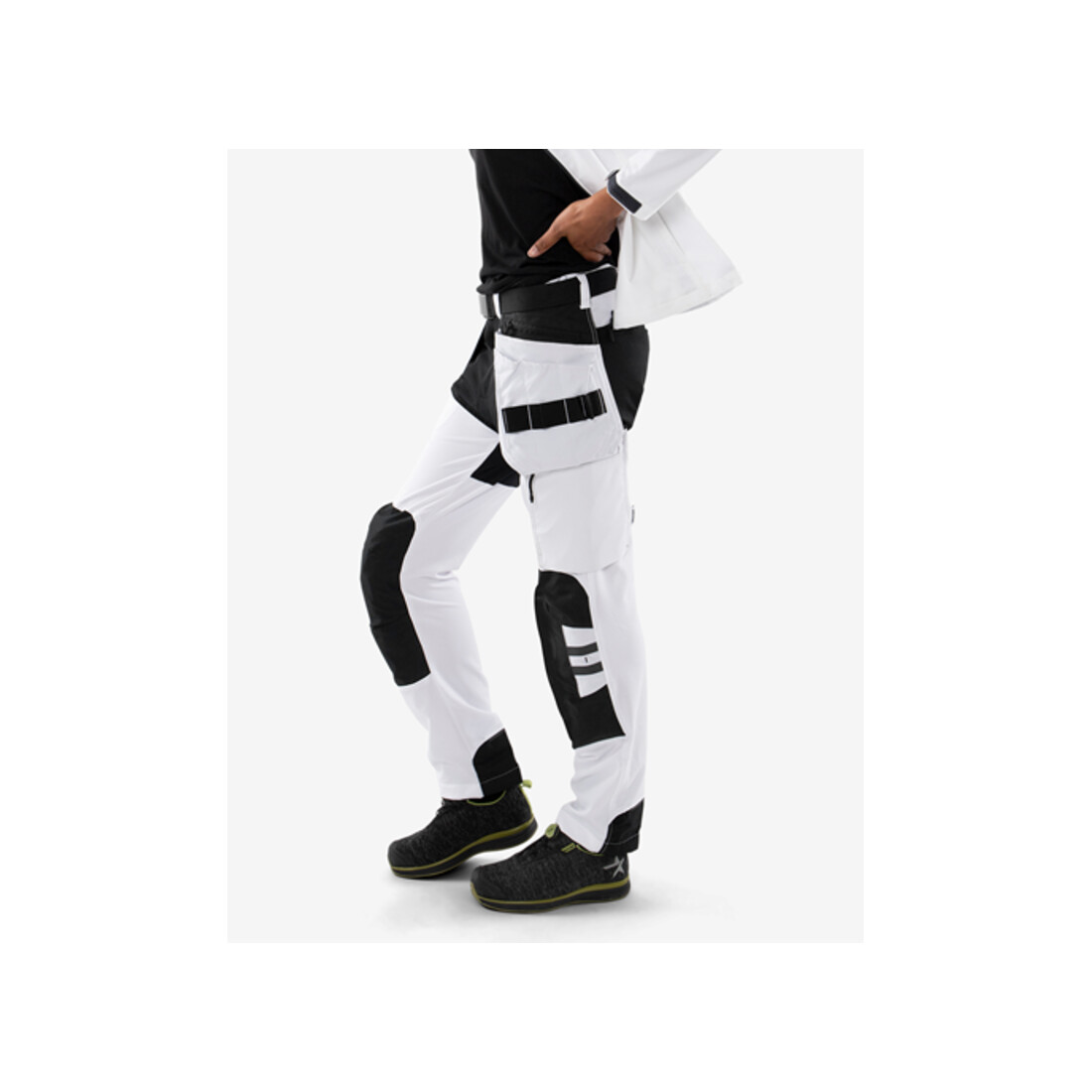 Fristads Handwerker-Stretchhose 2760 LWS Größe C46 Weiß/Schwarz