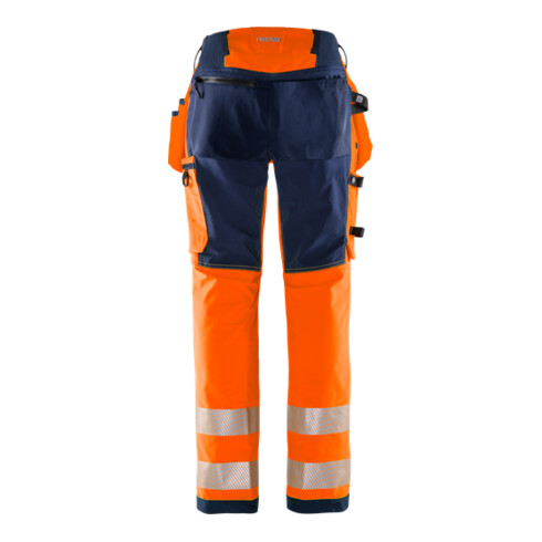 Fristads High Vis Green Handwerker Stretchhose Damen Kl. 2 2664 GSTP Größe 34 Warnschutz-Orange/Marine