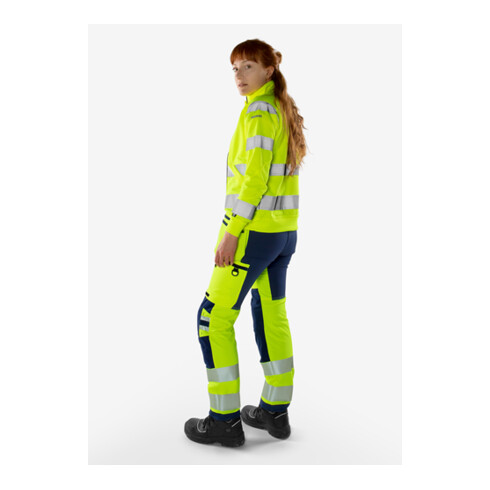 Fristads High Vis Green Handwerker Stretchhose Damen Kl. 2 2664 GSTP Größe 34 Warnschutz-Orange/Marine