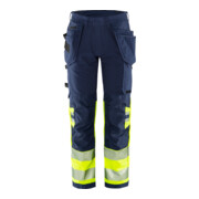 Fristads High Vis Green Handwerker Stretchhose Kl. 1 2643 GSTP Größe C52 Warnschutz-Gelb/Marine-1