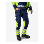 Fristads High Vis Green Handwerker Stretchhose Kl. 1 2643 GSTP Größe C52 Warnschutz-Gelb/Marine-2