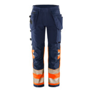 Fristads High Vis Green Handwerker Stretchhose Kl. 1 2643 GSTP Größe D112 Warnschutz-Orange/Marine-1
