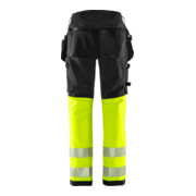 Fristads High Vis Green Handwerker Stretchhose Kl. 1 2643 GSTP Größe D116 Warnschutz-Gelb/Schwarz-4