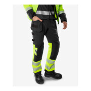 Fristads High Vis Green Handwerker Stretchhose Kl. 1 2643 GSTP Größe D116 Warnschutz-Gelb/Schwarz-5