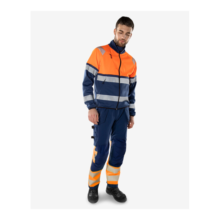 Fristads High Vis Green Handwerker Stretchhose Kl. 1 2643 GSTP