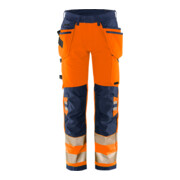 Fristads High Vis Green Handwerker Stretchhose Kl. 2 2644 GSTP Größe C148 Warnschutz-Orange/Marine-1
