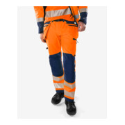 Fristads High Vis Green Handwerker Stretchhose Kl. 2 2644 GSTP Größe C148 Warnschutz-Orange/Marine-5