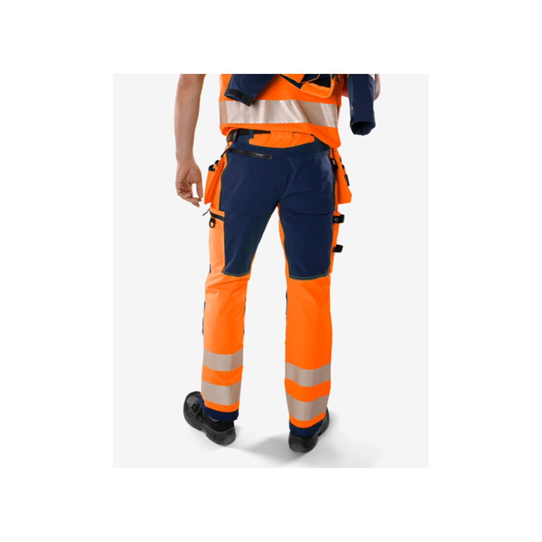 Fristads High Vis Green Handwerker Stretchhose Kl. 2 2644 GSTP Größe C148 Warnschutz-Orange/Marine