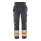 Fristads High Vis Green Handwerkerhose Kl. 1 2640 GPLU Größe C52 Warnschutz-Orange/Grau-1