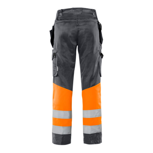 Fristads High Vis Green Handwerkerhose Kl. 1 2640 GPLU Größe C52 Warnschutz-Orange/Grau