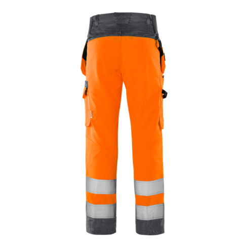 Fristads High Vis Green Handwerkerhose Kl. 2 2641 GPLU Größe C150 Warnschutz-Orange/Grau