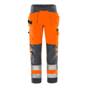 Fristads High Vis Green Handwerkerhose Kl. 2 2641 GPLU Größe D84 Warnschutz-Orange/Grau