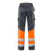 Fristads High Vis Green Hose Damen Kl. 1 2652 GPLU Größe 48 Warnschutz-Orange/Grau-2