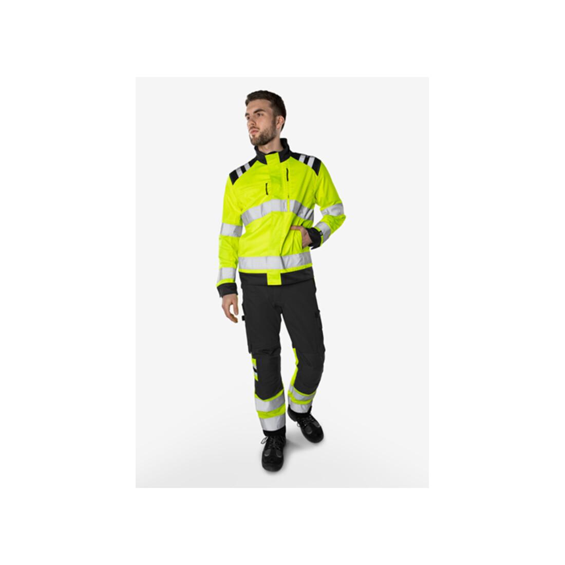 Fristads High Vis Green Hose Kl. 1 2649 GPLU Größe C156 Warnschutz-Orange/Marine