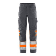 Fristads High Vis Green Hose Kl. 1 2649 GPLU Größe C52 Warnschutz-Orange/Grau