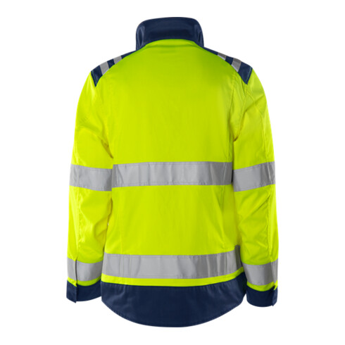 Fristads High Vis Green Jacke Damen Kl. 3 4068 GPLU Größe 5XL Warnschutz-Gelb/Marine