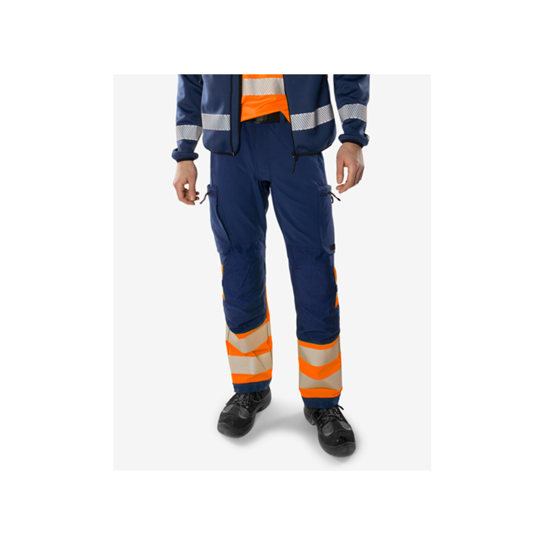 Fristads High Vis Green Stretchhose Kl. 1 2647 GSTP Größe D112 Warnschutz-Orange/Marine