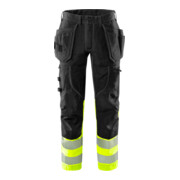 Fristads High Vis Handwerker Stretch-Hose Kl.1 2608 FASG Größe D104 Warnschutz-Gelb/Schwarz-1