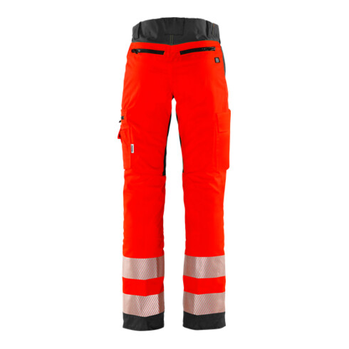 Fristads High Vis Stretch-Hose Klasse 2 2712 PLU Größe D92 Warnschutz-Rot/Schwarz