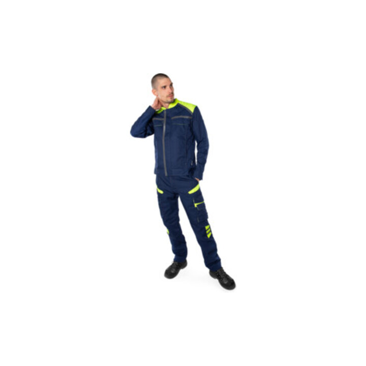 Fristads Hose 2552 STFP Marine/Gelb (Herren)