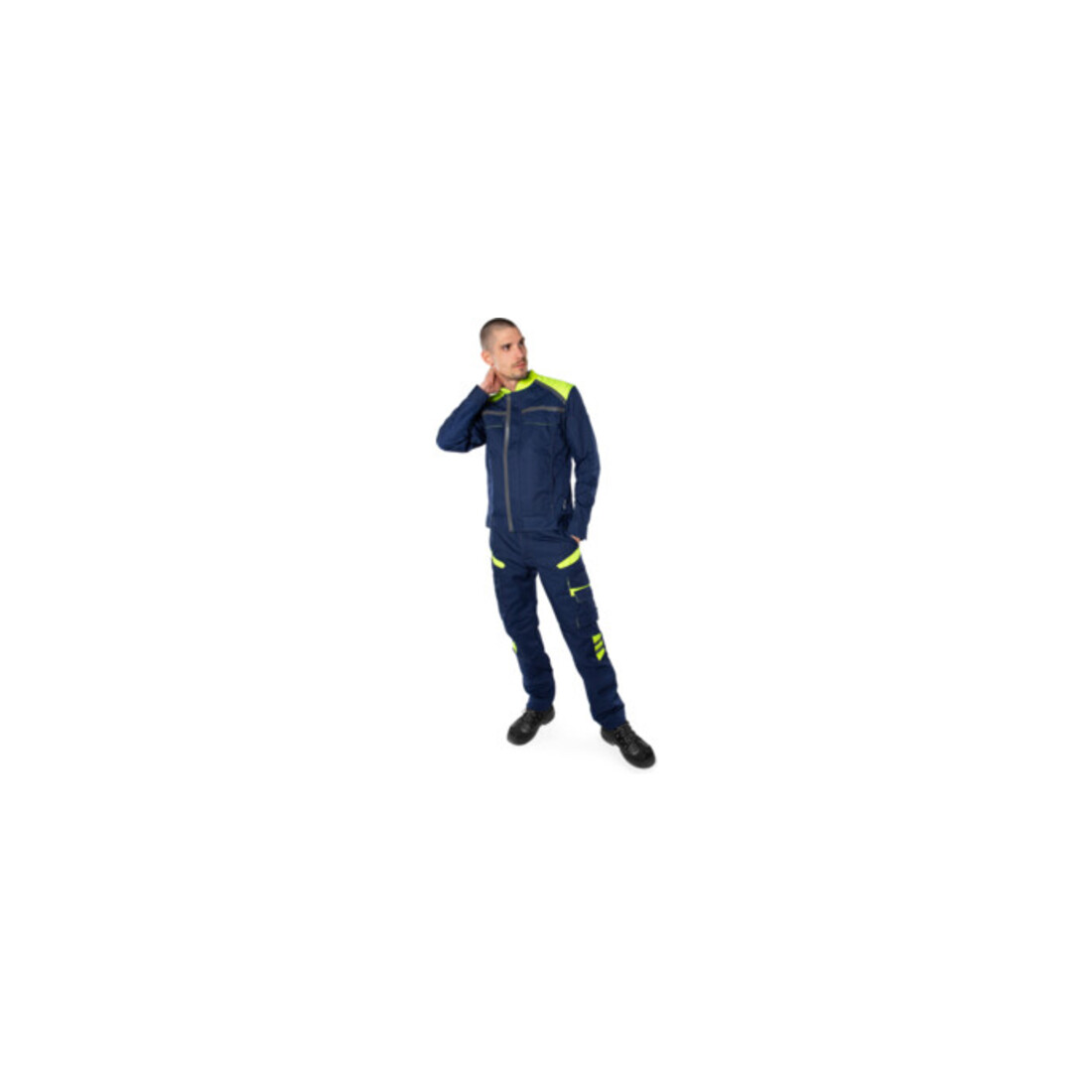 Fristads Hose 2552 STFP Marine/Gelb (Herren)