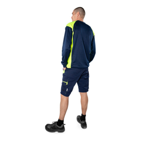 Fristads Langarm-T-Shirt 7071 THV Größe 4XL Marine/Warnschutz-Gelb
