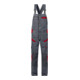 Fristads Latzhose 1555 STFP Größe C150 Grau/Rot-1