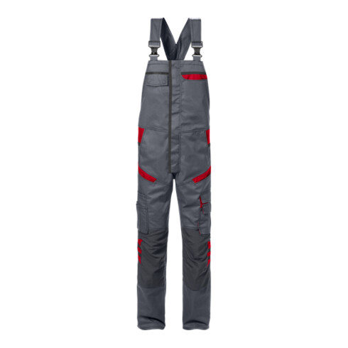 Fristads Latzhose 1555 STFP Größe C150 Grau/Rot