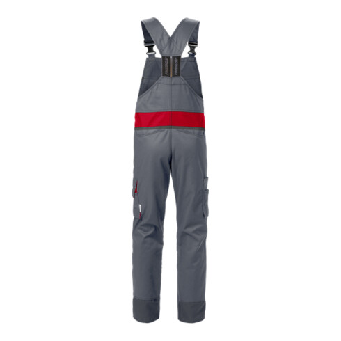 Fristads Latzhose 1555 STFP Größe C150 Grau/Rot