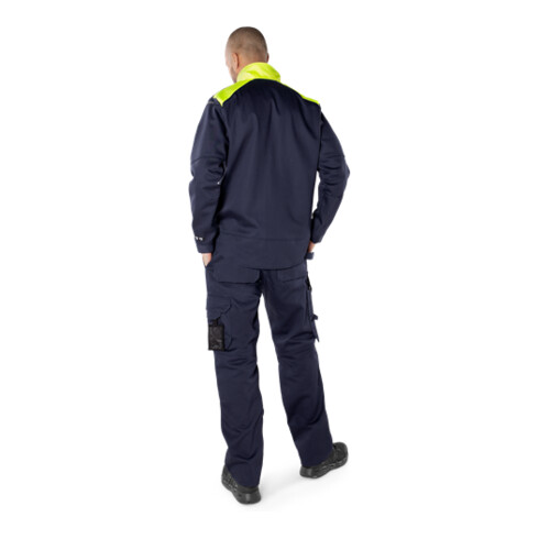 Fristads Schweisser jacke 4077 WEL Größe XL Marine/Warnschutz-Gelb
