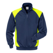 Fristads Sweatshirt 7048 SHV Größe 4XL Marine/Warnschutz-Gelb-1