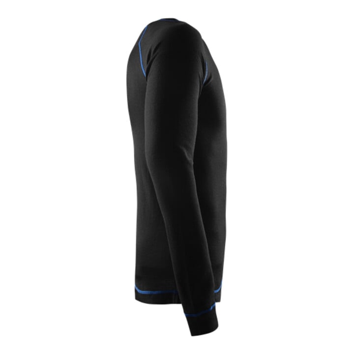 Fristads T-Shirt aus Wolle Langarm 7517 MW Schwarz (Herren)