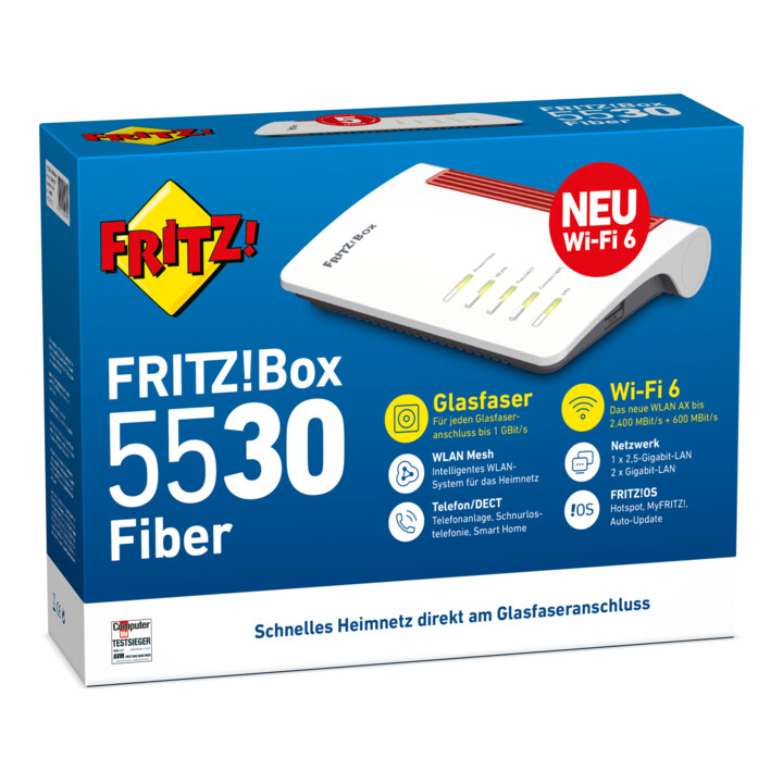 fritz Routeur WLAN FRITZ!Box 5530 FIBER Wi-Fi 6