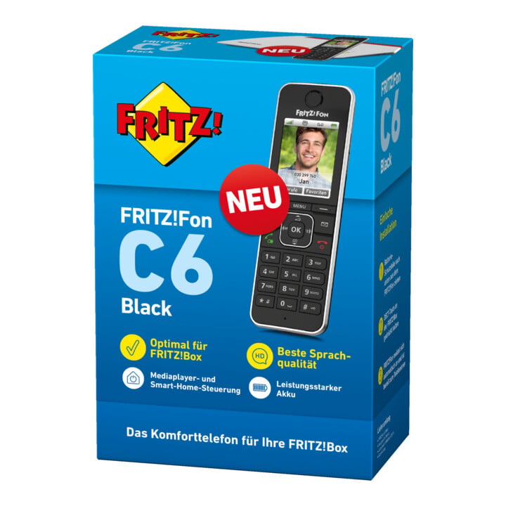 FRITZ Telefon schnurlos FRITZ!Fon C6 Black