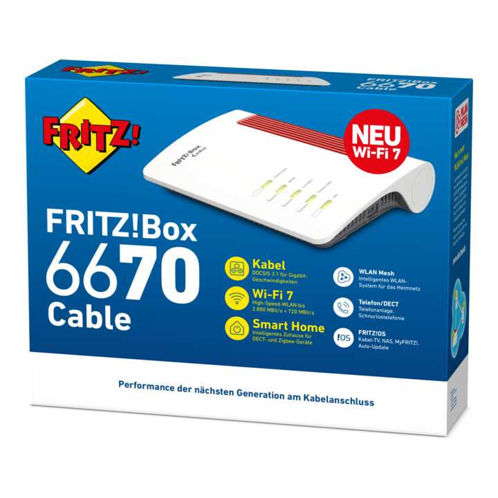 FRITZ WLAN Router FRITZ!Box 6670 Cable Wi-Fi 7