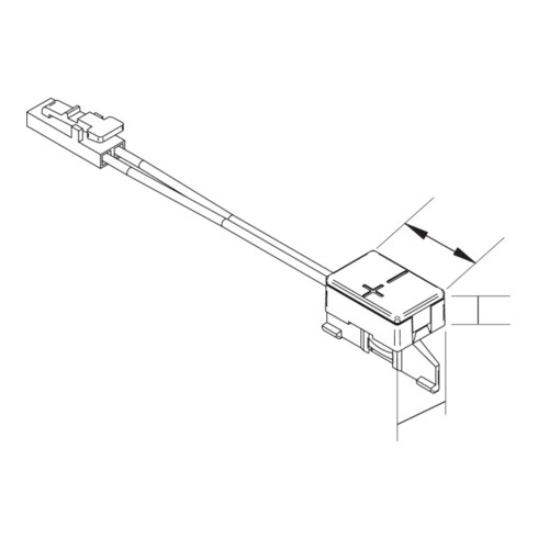 Front-Einsp. schw li 36W 12V,36W, 2m,LED-St. Schw.