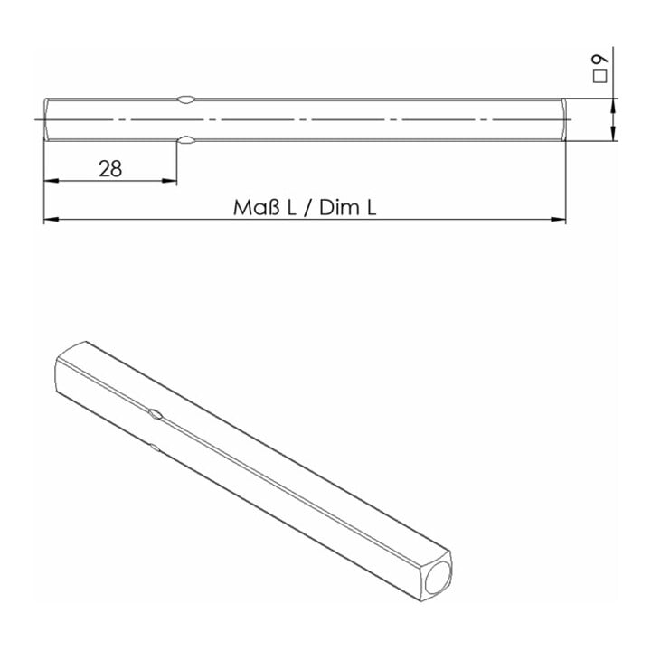 FS-Drückerstift OGRO 114 PB FS 4-KT.9x123mm Vollstift OGRO